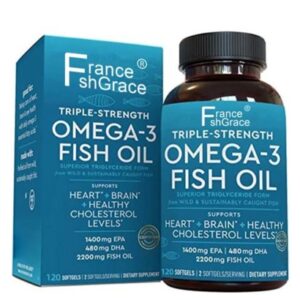 France shGrace Triple-Strength Omega-3 Fish Oil (120 Softgels)