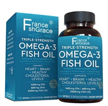 France shGrace Triple-Strength Omega-3 Fish Oil (120 Softgels)